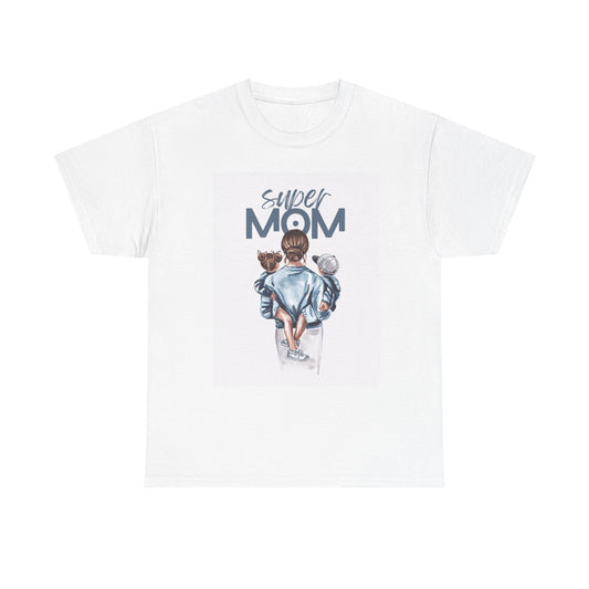 Super Mom Unisex Heavy Cotton Tee - Perfect Gift for Mother’s Day and Every Day!